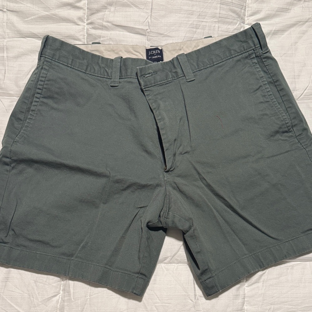 J. Crew Men's Olive Flat Front Shorts